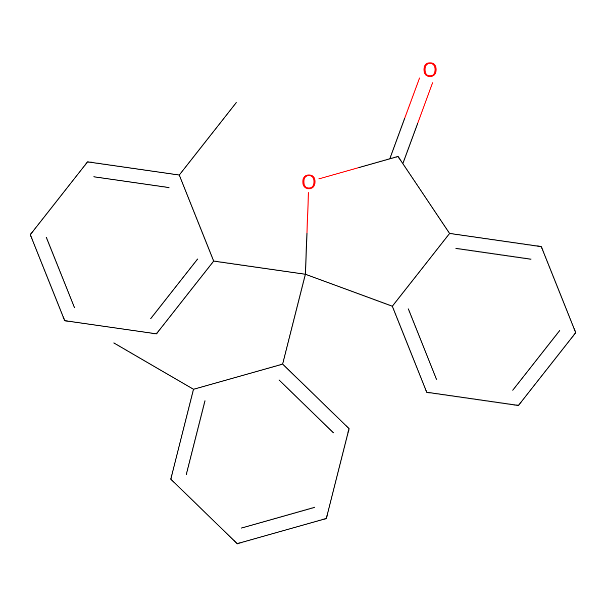 3,3-Bis(2-methylphenyl)-2-benzofuran-1(3h)-one molecular structure, CAS 75195-51-6