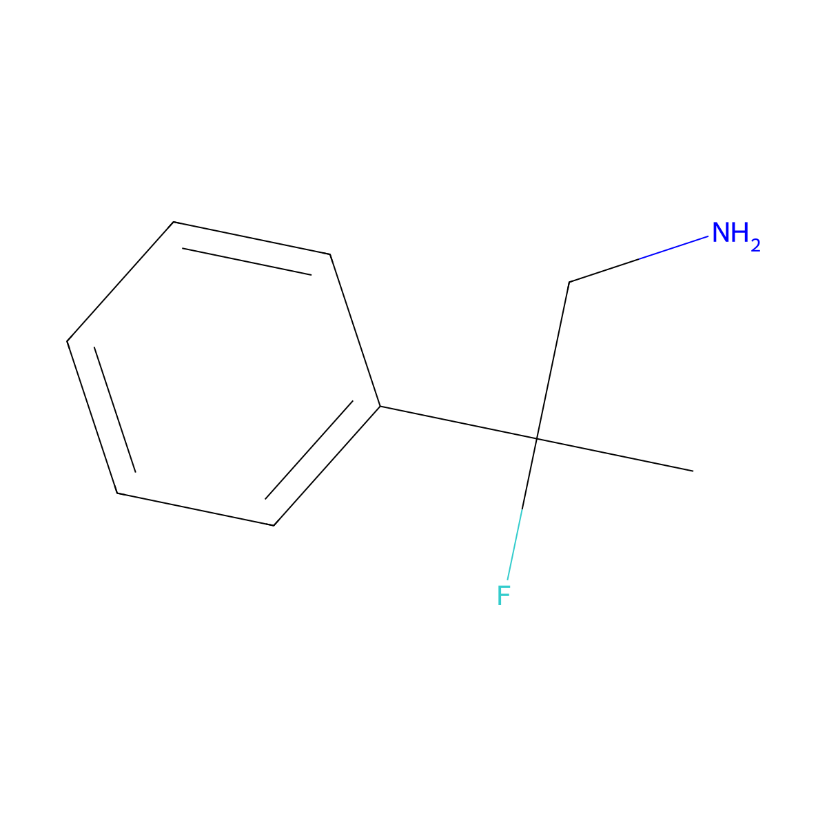 2-Fluoro-2-phenylpropan-1-amine molecular structure, CAS 75197-97-6