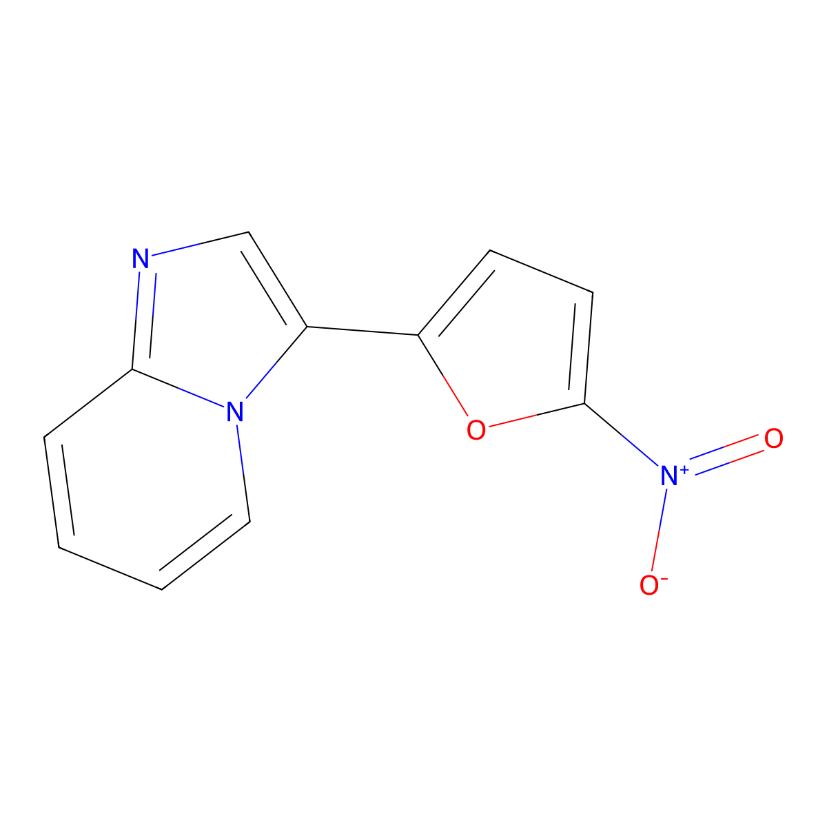 3-(5-Nitro-2-furyl)-imidazo(1,2-alpha)pyridine molecular structure, CAS 75198-31-1