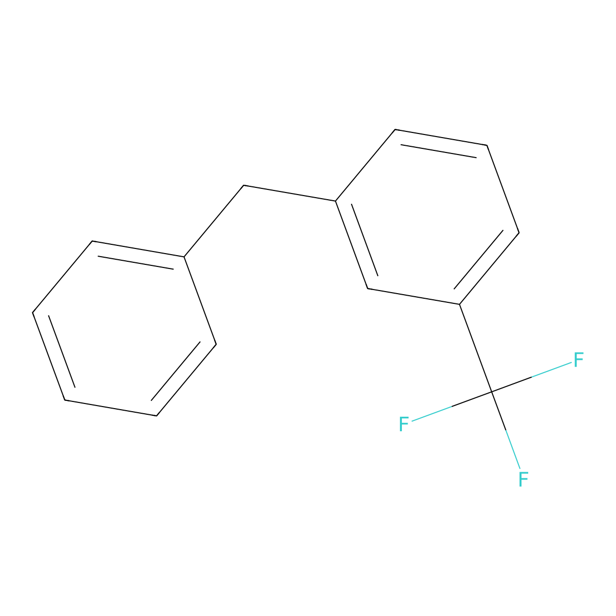 1-Benzyl-3-(trifluoromethyl)benzene molecular structure, CAS 75198-32-2
