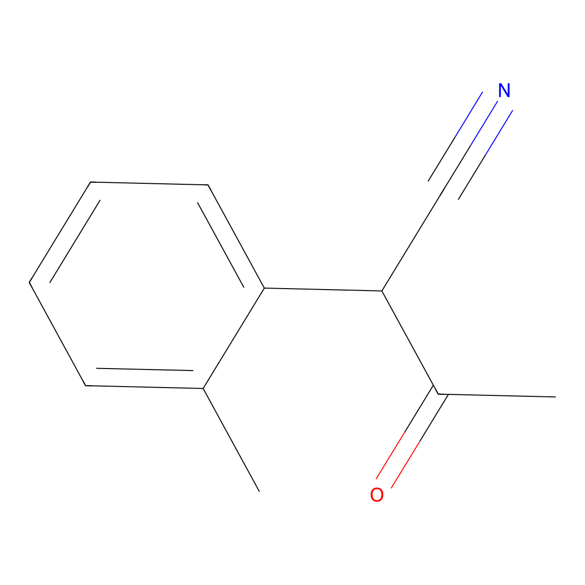 2-(2-Methylphenyl)-3-oxobutanenitrile molecular structure, CAS 75205-42-4