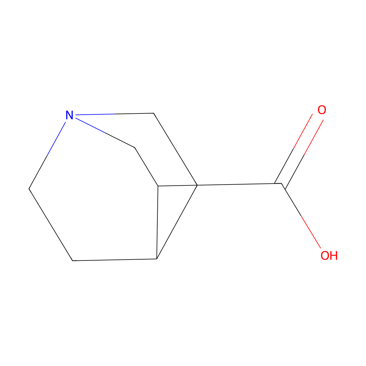 Quinuclidine-3-carboxylic acid molecular structure, CAS 75208-40-1