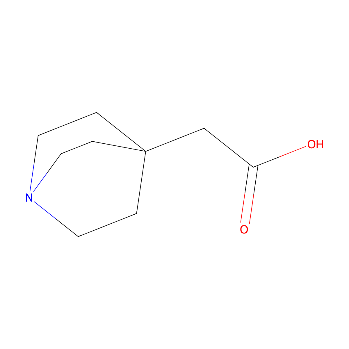 2-{1-Azabicyclo[2.2.2]octan-4-yl}acetic acid molecular structure, CAS 75208-41-2