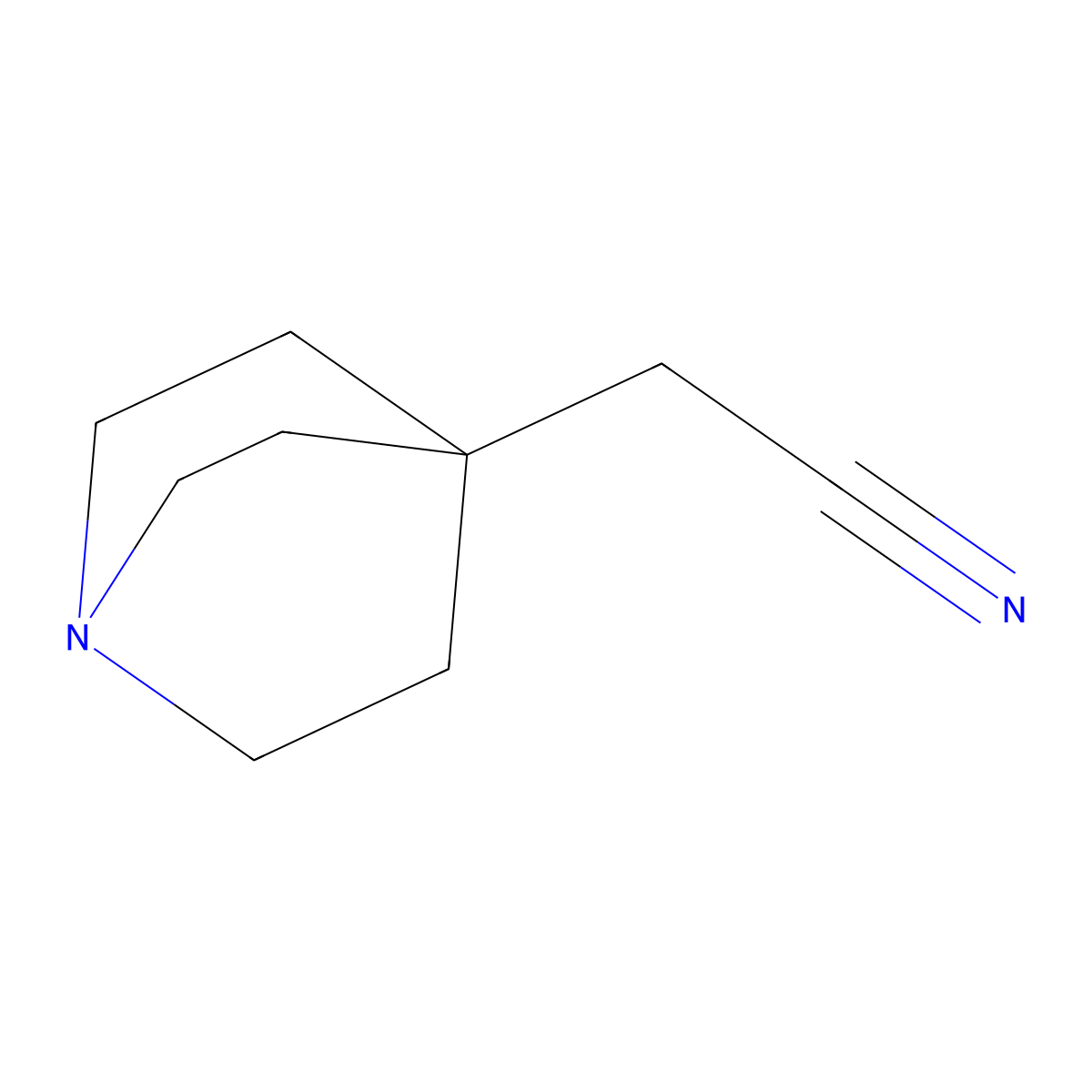 2-{1-Azabicyclo[2.2.2]octan-4-yl}acetonitrile molecular structure, CAS 75208-52-5