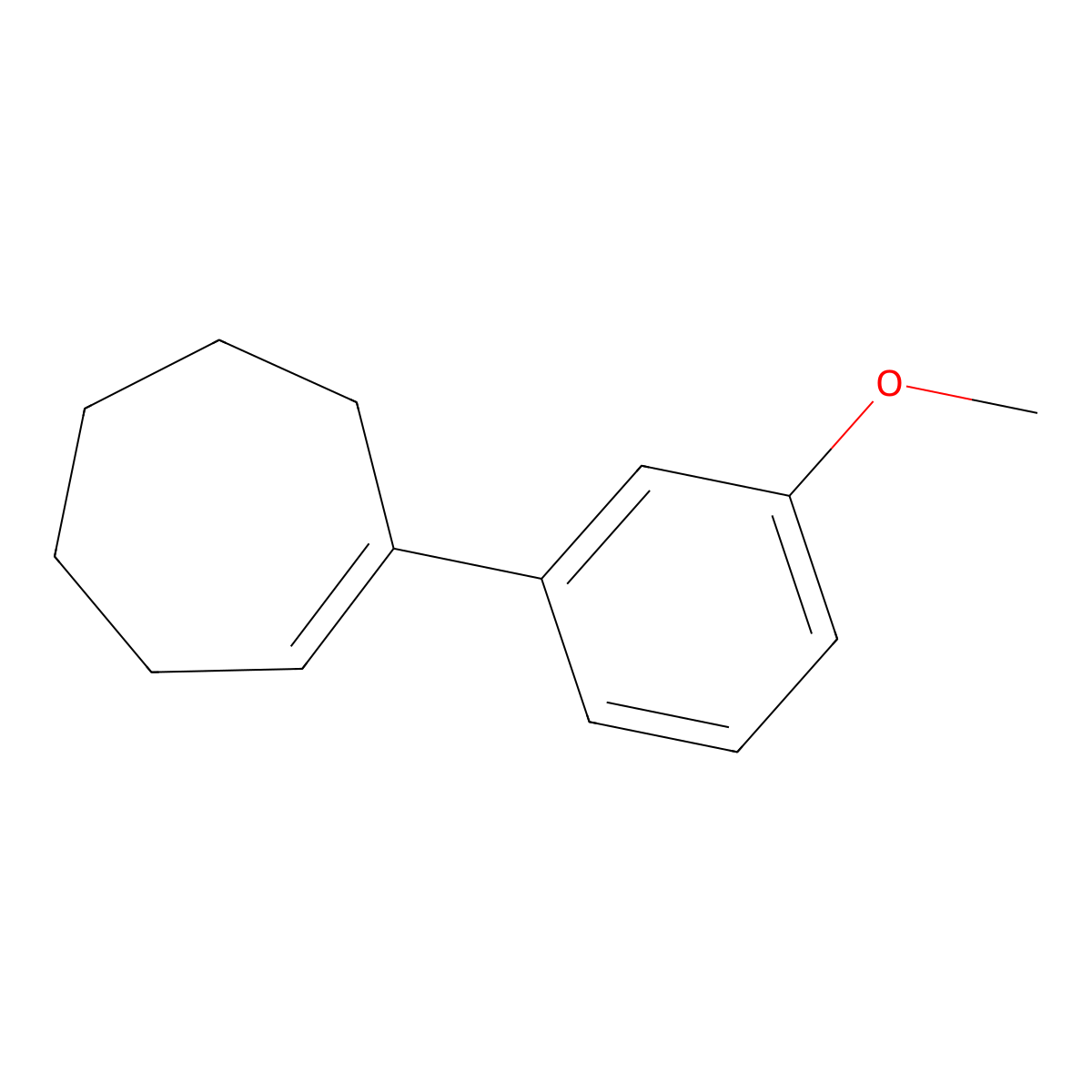 1-(3-Methoxyphenyl)cycloheptene molecular structure, CAS 75209-54-0