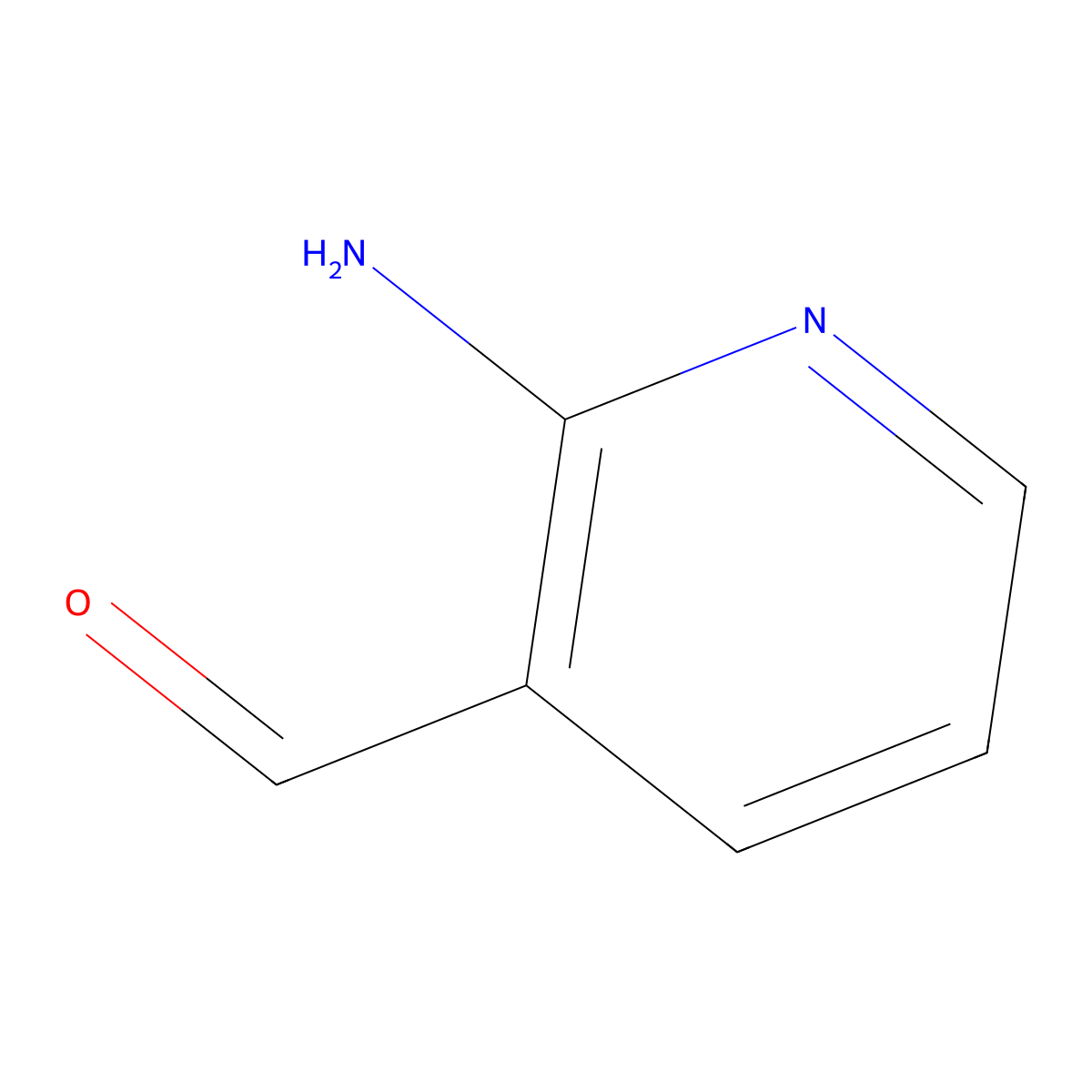 3-Pyridinecarboxaldehyde, 2-amino- molecular structure, CAS 7521-41-7