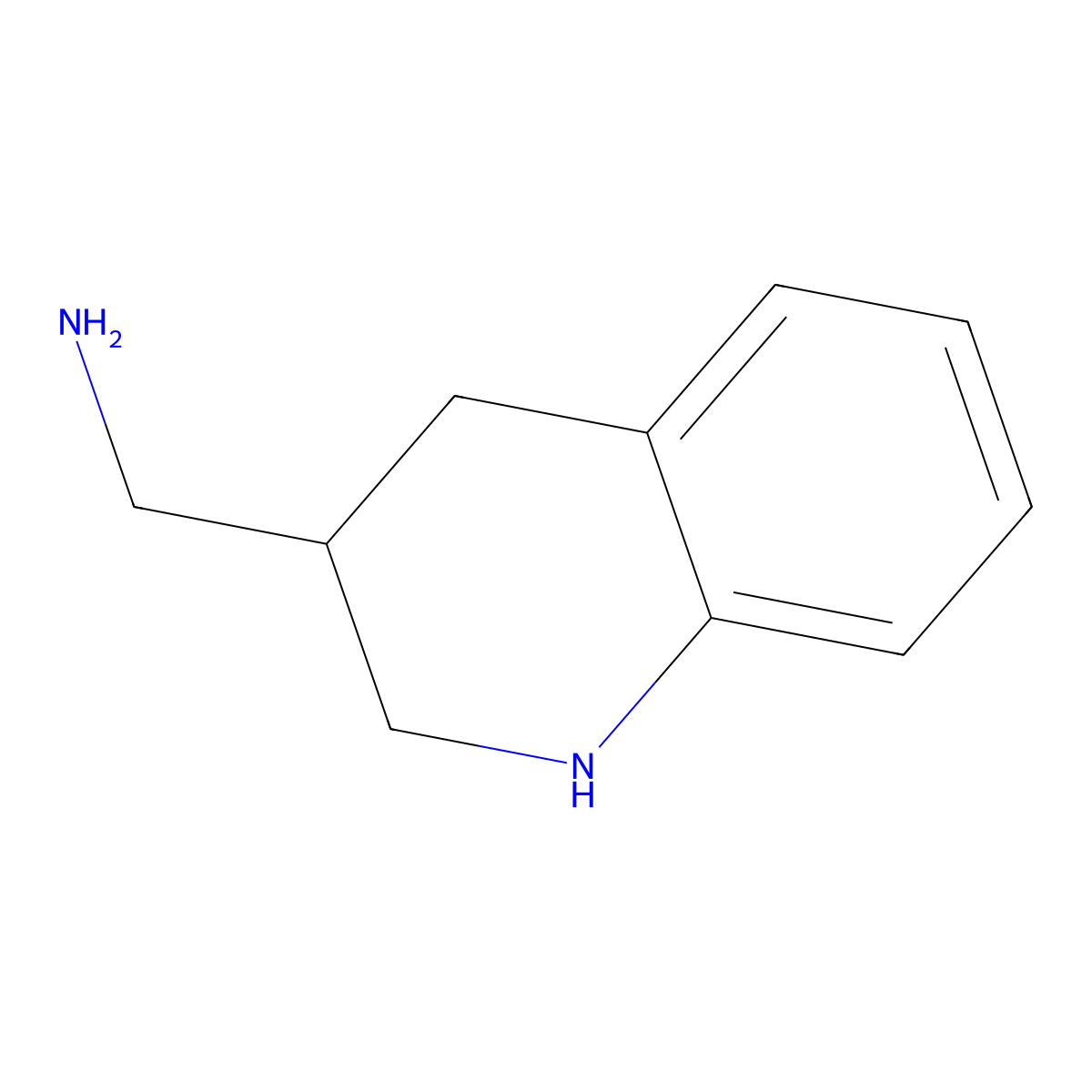 (1,2,3,4-Tetrahydroquinolin-3-yl)methanamine molecular structure, CAS 7521-71-3