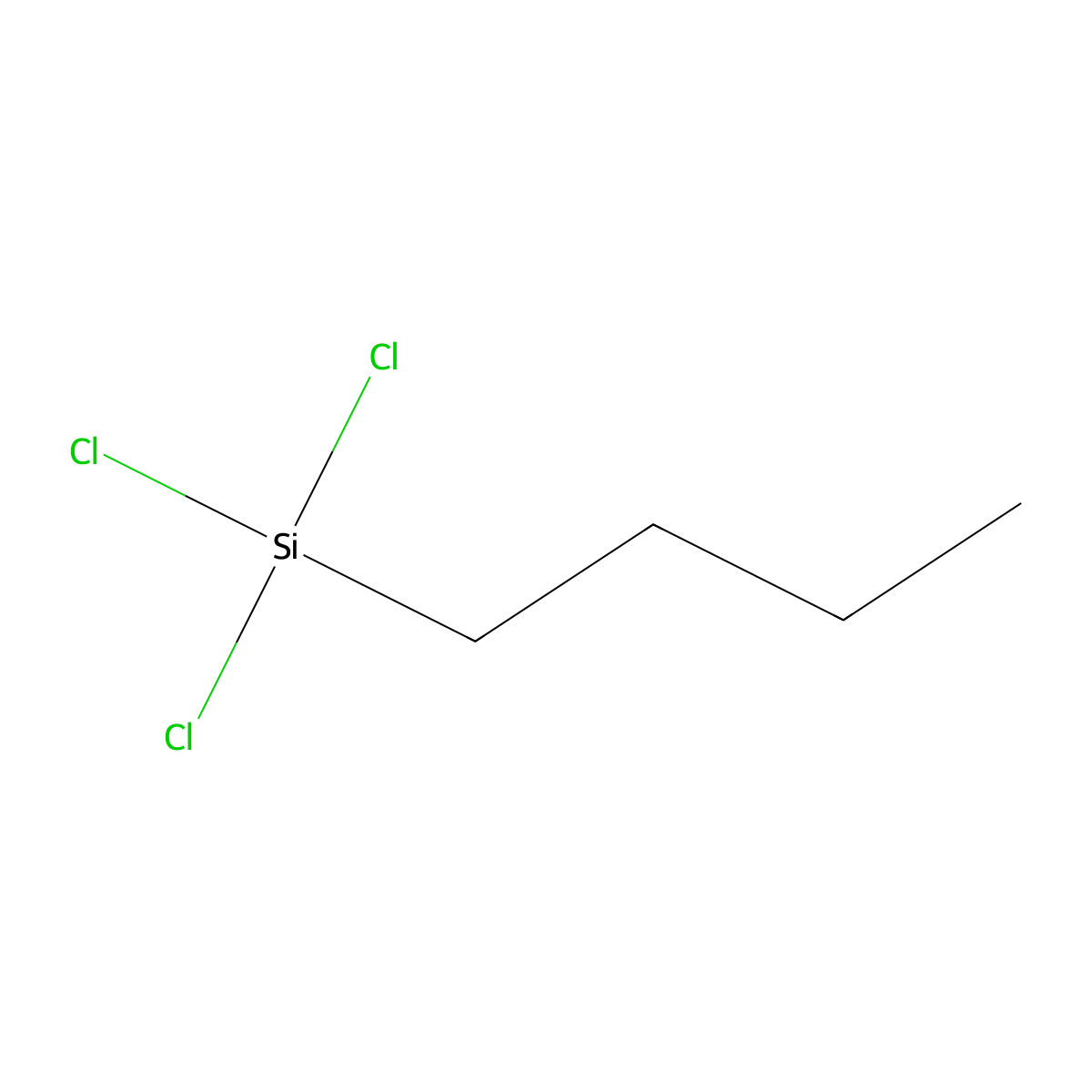 Butyltrichlorosilane molecular structure, CAS 7521-80-4
