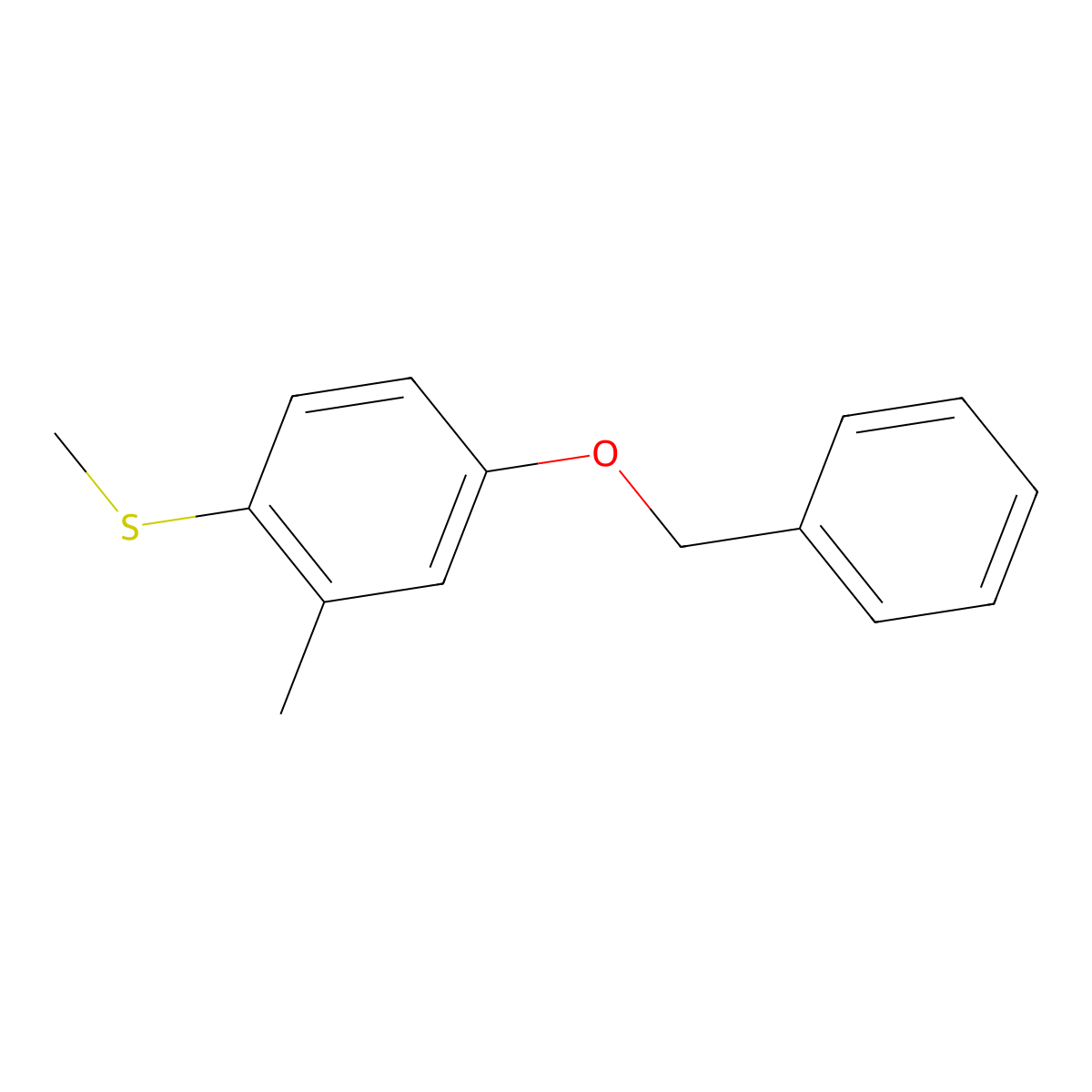 (4-(BenZyloxy)-2-methylphenyl)(methyl)sulfane molecular structure, CAS 752133-40-7