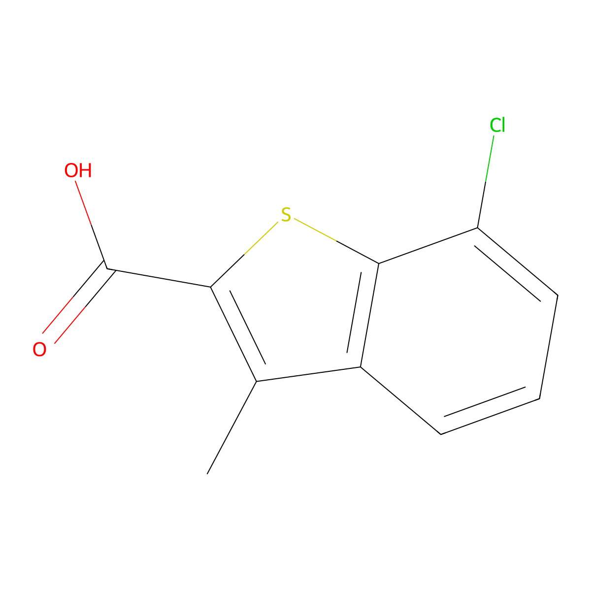 7-Chloro-3-methylbenzo[B]thiophene-2-carboxylic acid molecular structure, CAS 752135-41-4