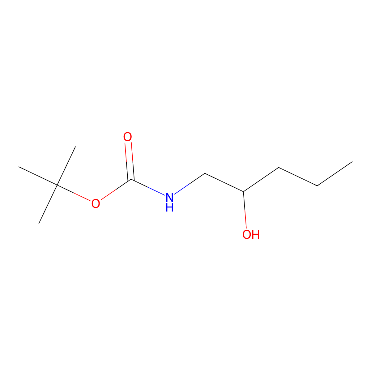 tert-butyl N-(2-hydroxypentyl)carbamate molecular structure, CAS 752135-51-6