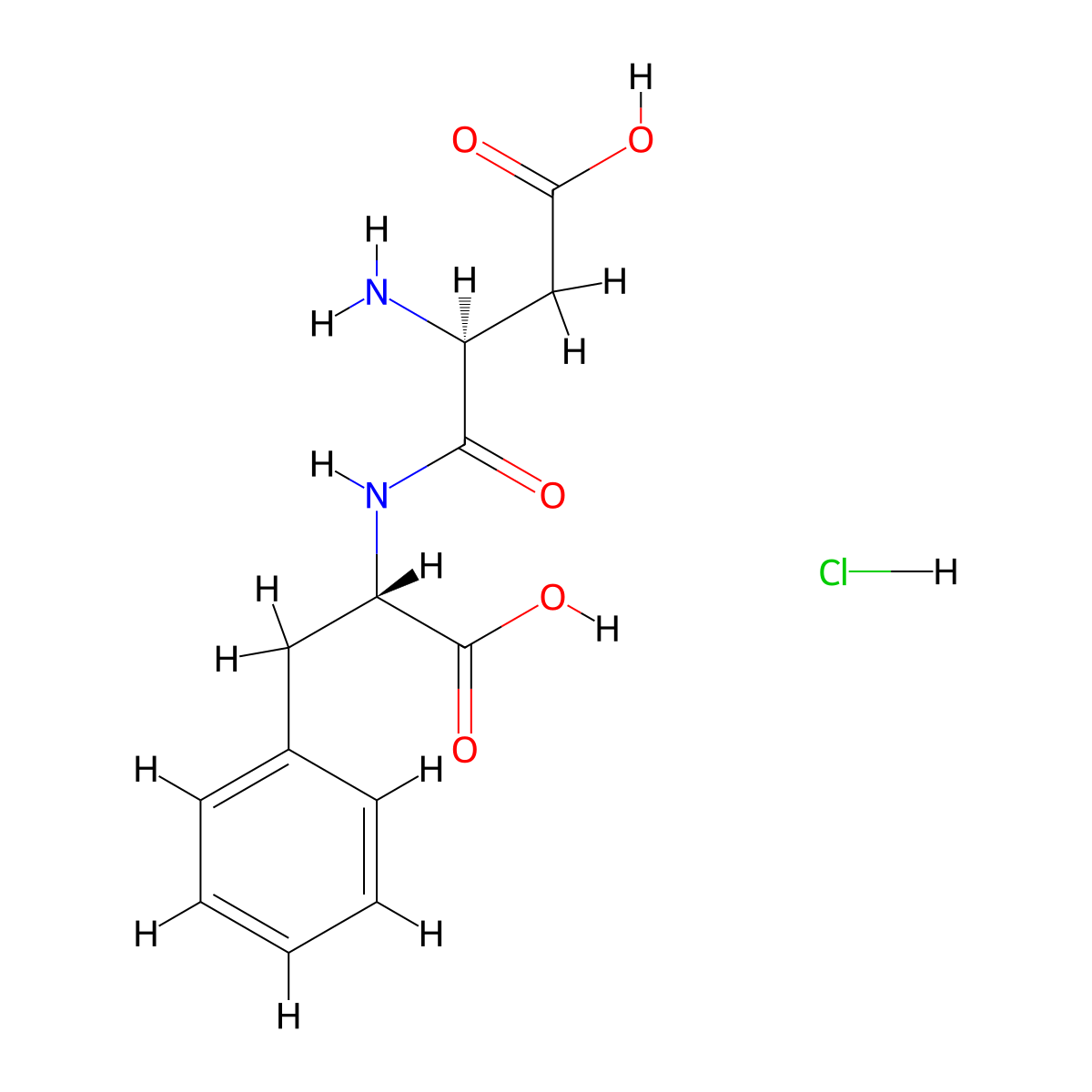L-Aspartyl-L-phenylalanine Hydrochloride molecular structure, CAS 75214-10-7