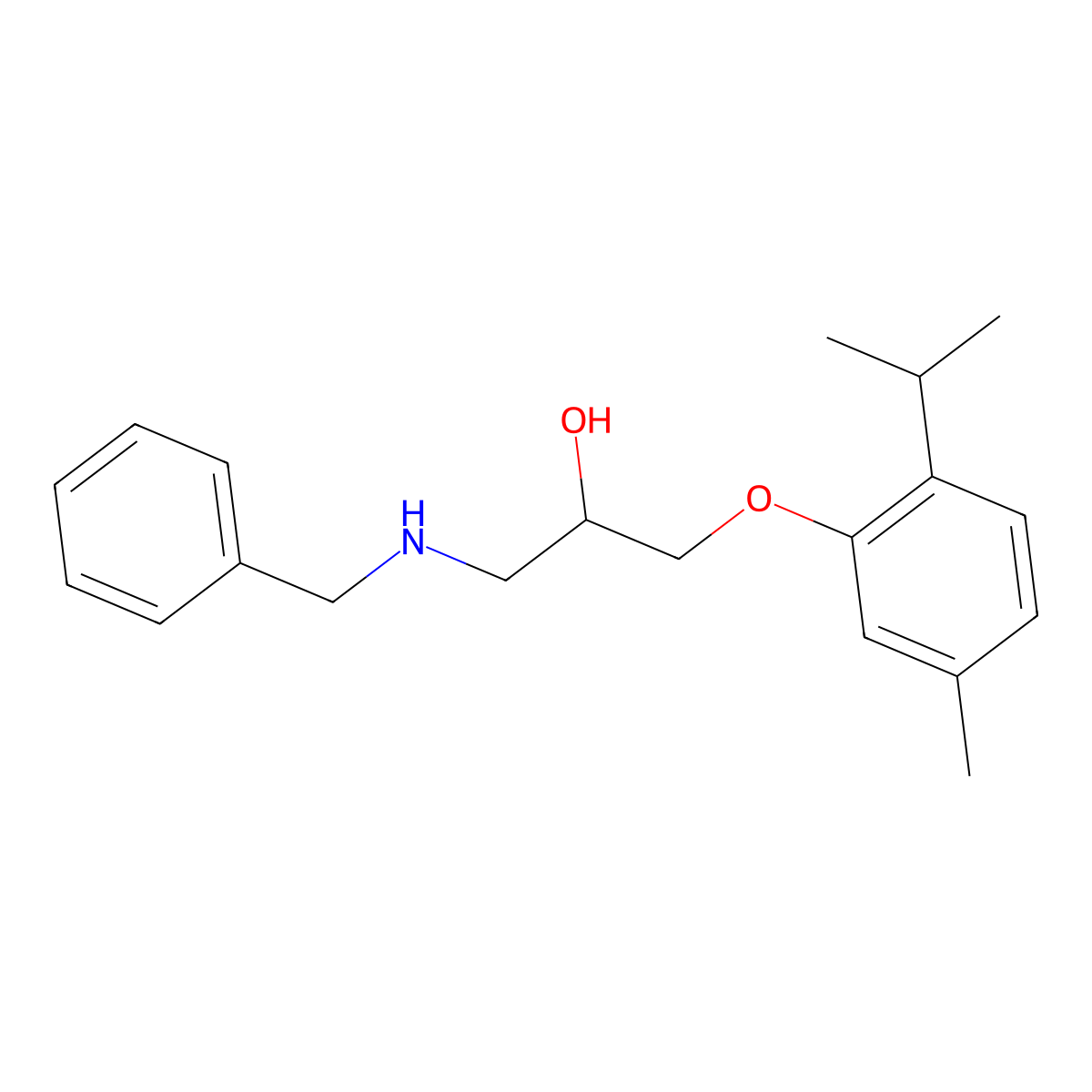 1-(Benzylamino)-3-[5-methyl-2-(propan-2-yl)phenoxy]propan-2-ol molecular structure, CAS 752145-23-6