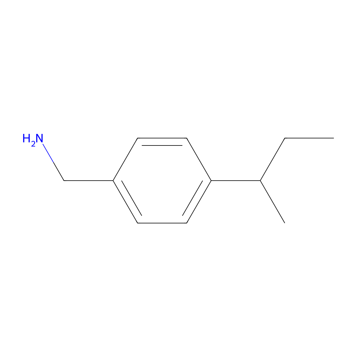 (4-(sec-Butyl)phenyl)methanamine molecular structure, CAS 752146-53-5