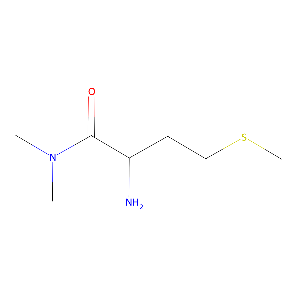(2S)-2-Amino-N,N-dimethyl-4-(methylsulfanyl)butanamide molecular structure, CAS 752160-08-0