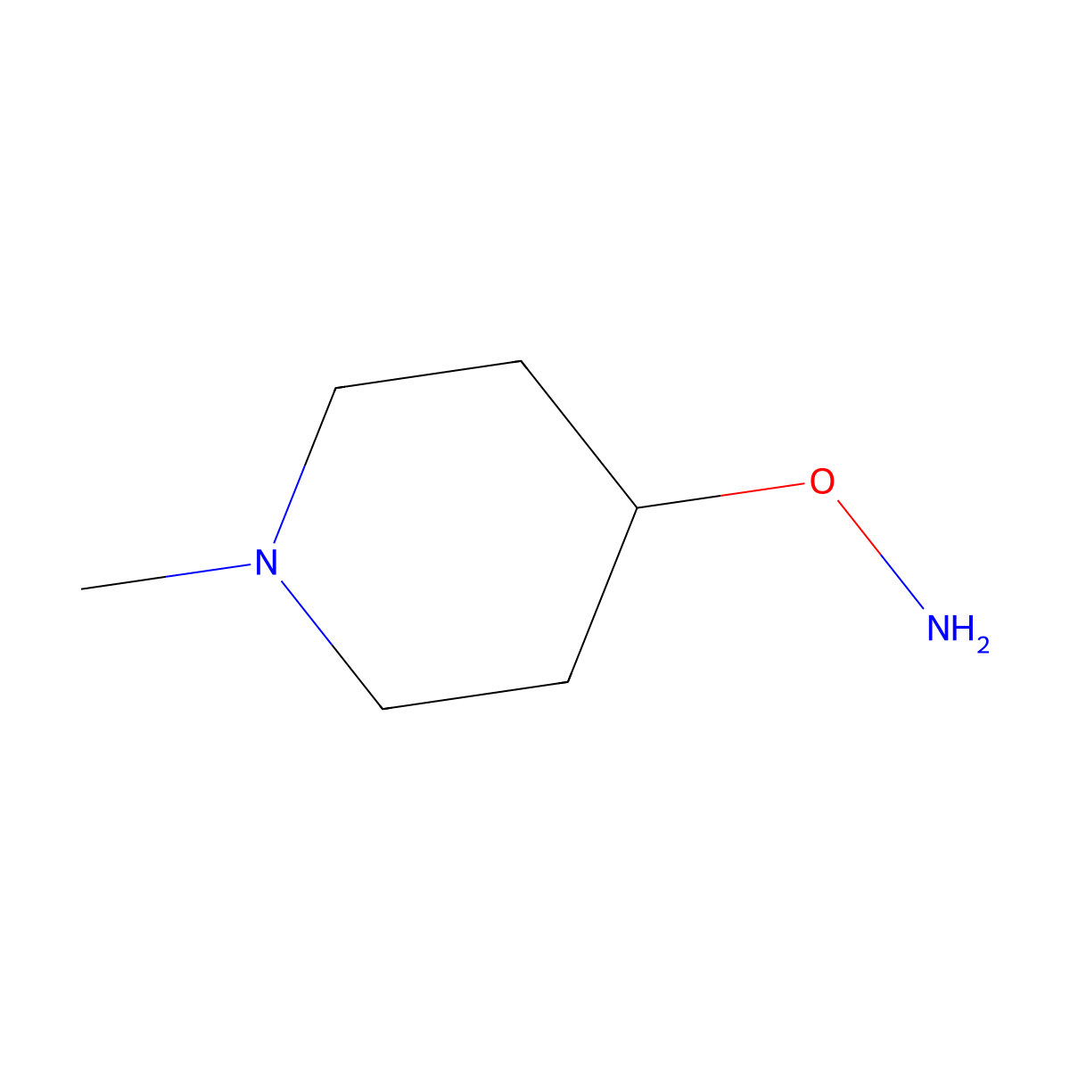 O-(1-methylpiperidin-4-yl)hydroxylamine molecular structure, CAS 752170-00-6