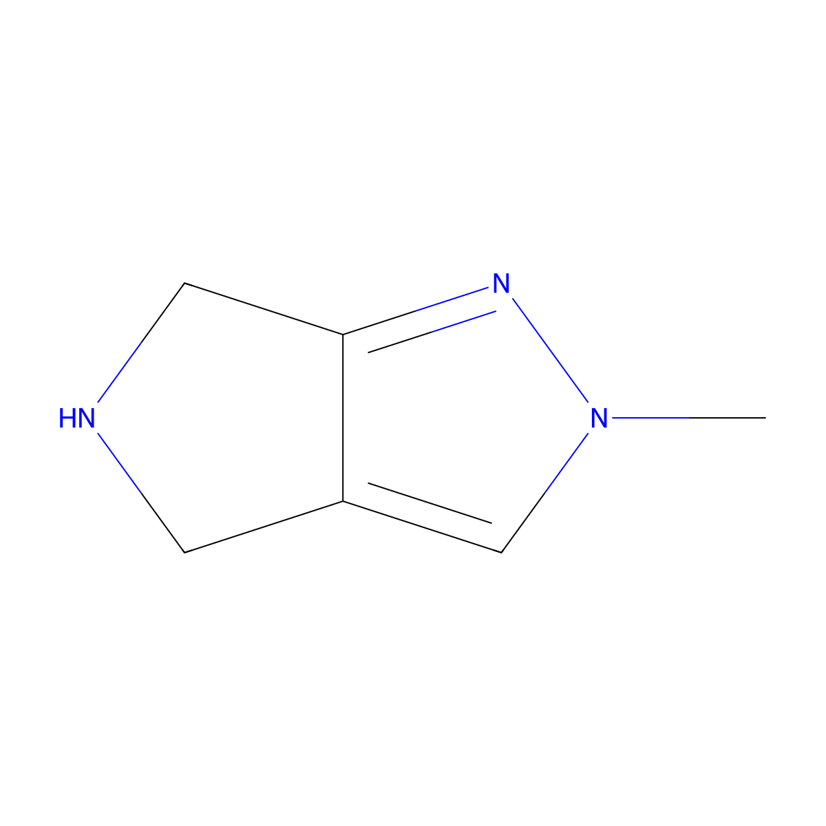 2-Methyl-2,4,5,6-tetrahydropyrrolo[3,4-c]pyrazole molecular structure, CAS 752176-43-5