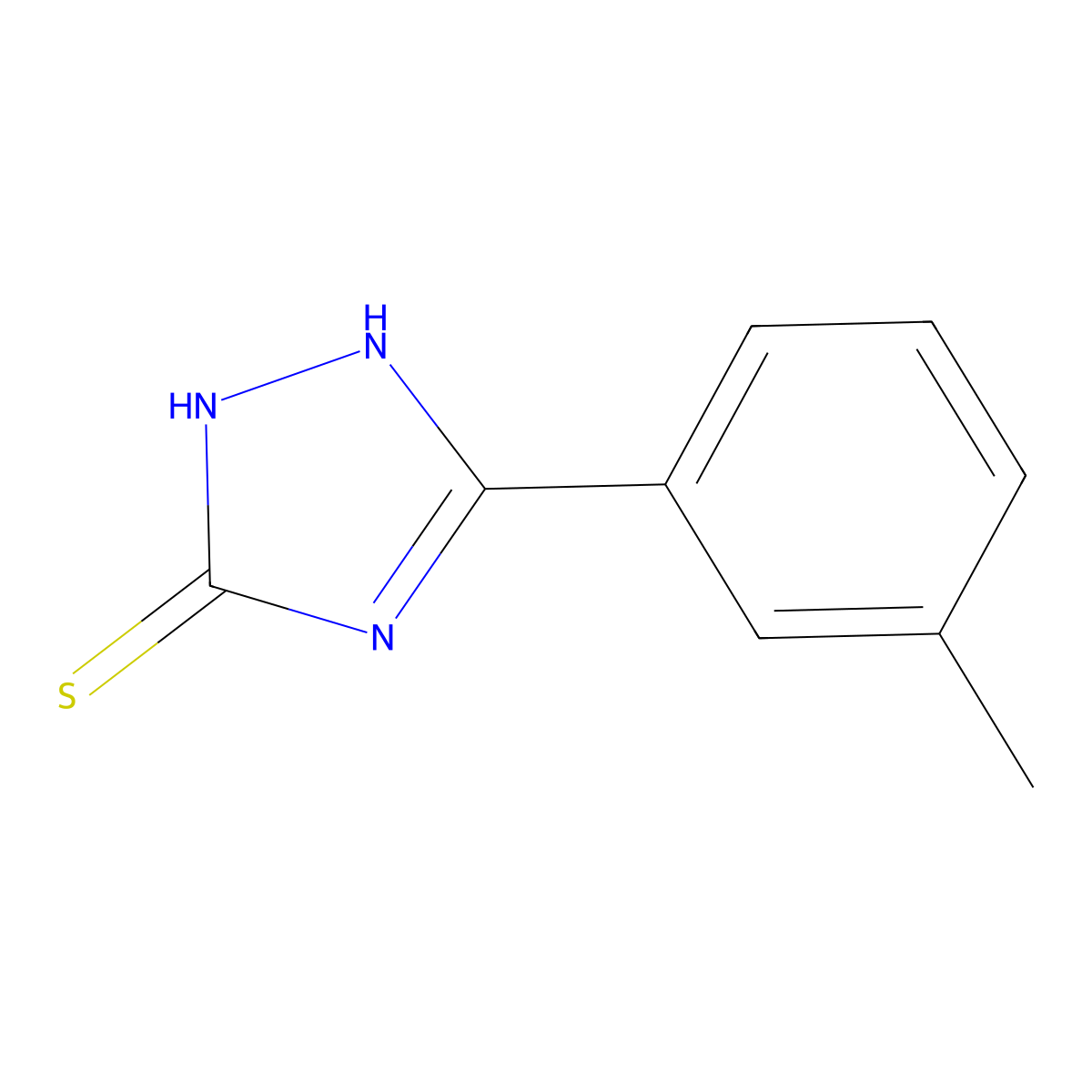 5-(3-methylphenyl)-4H-1,2,4-triazole-3-thiol molecular structure, CAS 75218-27-8
