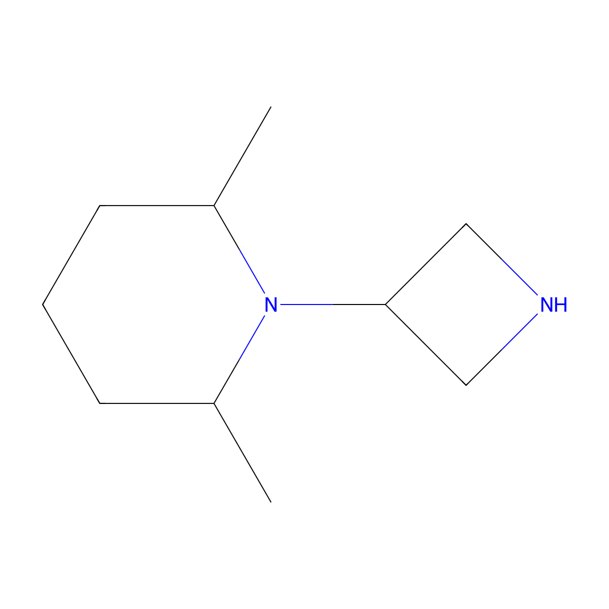 1-(Azetidin-3-yl)-2,6-dimethylpiperidine molecular structure, CAS 752180-92-0