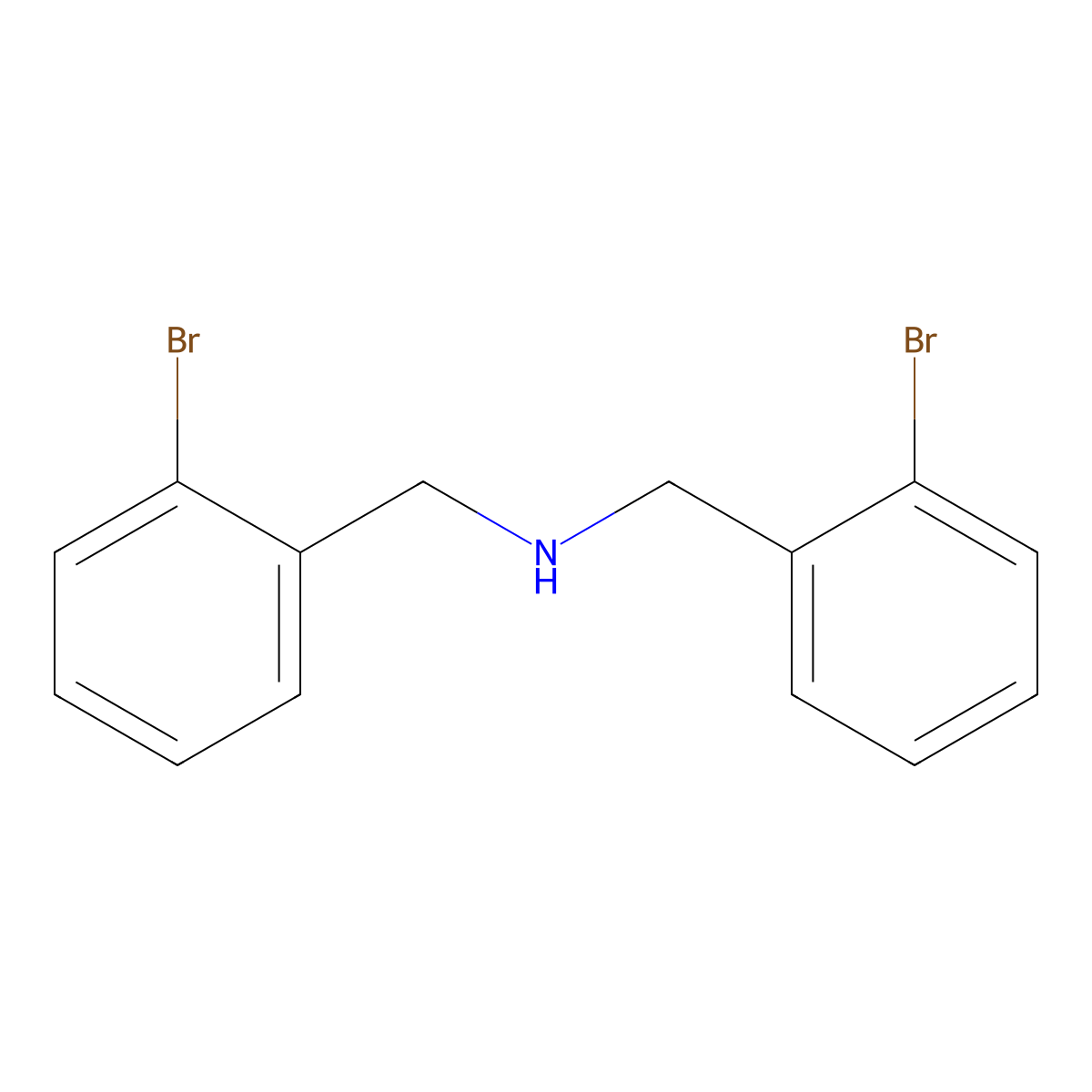 1-(2-bromophenyl)-N-[(2-bromophenyl)methyl]methanamine molecular structure, CAS 752192-84-0