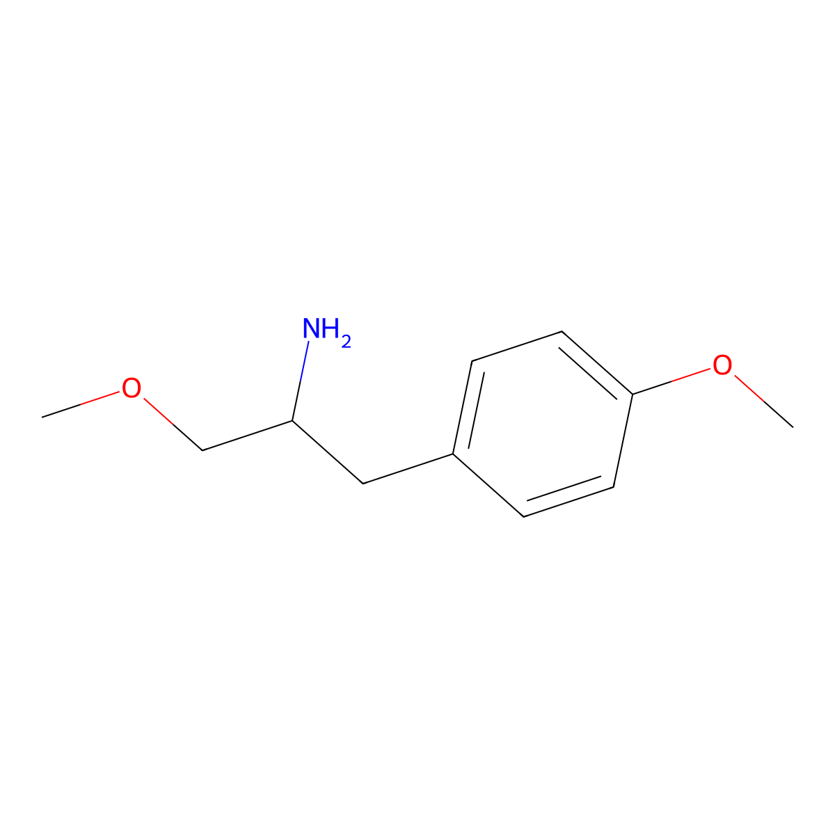 1-Methoxy-3-(4-methoxyphenyl)propan-2-amine molecular structure, CAS 752198-33-7
