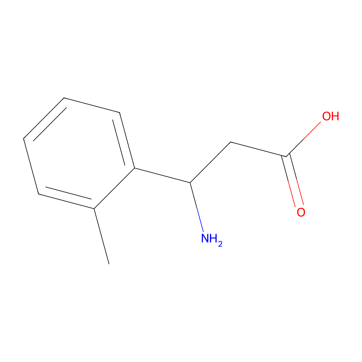 (R)-3-Amino-3-(o-tolyl)propanoic acid molecular structure, CAS 752198-38-2