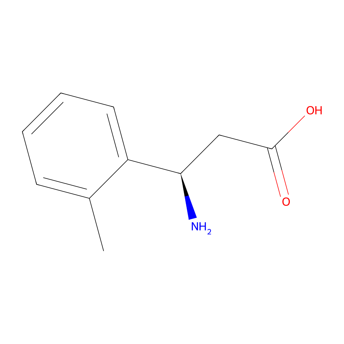 (R)-3-Amino-3-(o-tolyl)propanoic acid molecular structure, CAS 752198-38-2