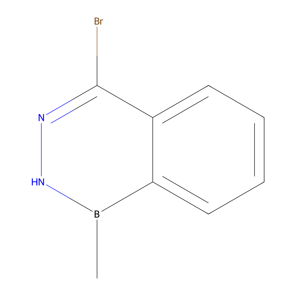4-Bromo-1-methyl-1,2-dihydro-2,3,1-benzodiazaborinine molecular structure, CAS 7522-15-8