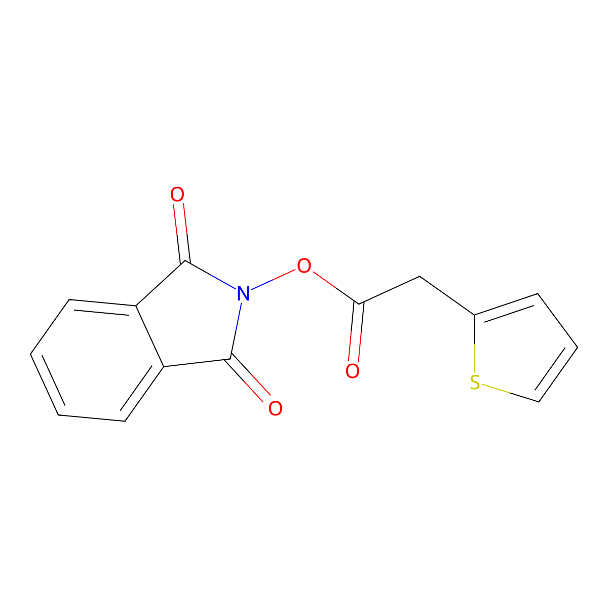 1,3-Dioxoisoindolin-2-yl 2-(thiophen-2-yl)acetate molecular structure, CAS 752204-15-2