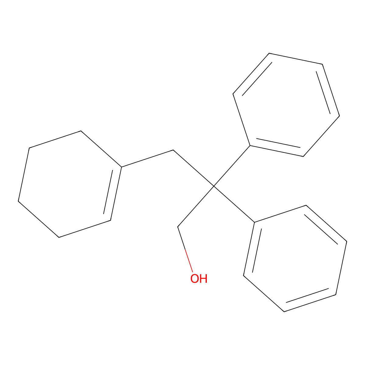 3-(Cyclohex-1-en-1-yl)-2,2-diphenylpropan-1-ol molecular structure, CAS 752206-86-3