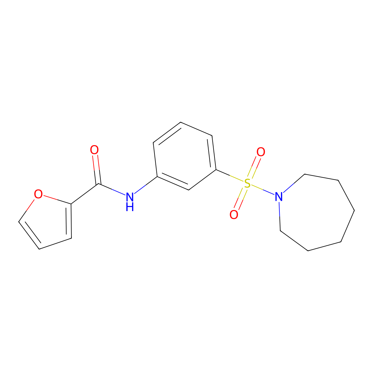 N-[3-(azepane-1-sulfonyl)phenyl]furan-2-carboxamide molecular structure, CAS 752215-38-6