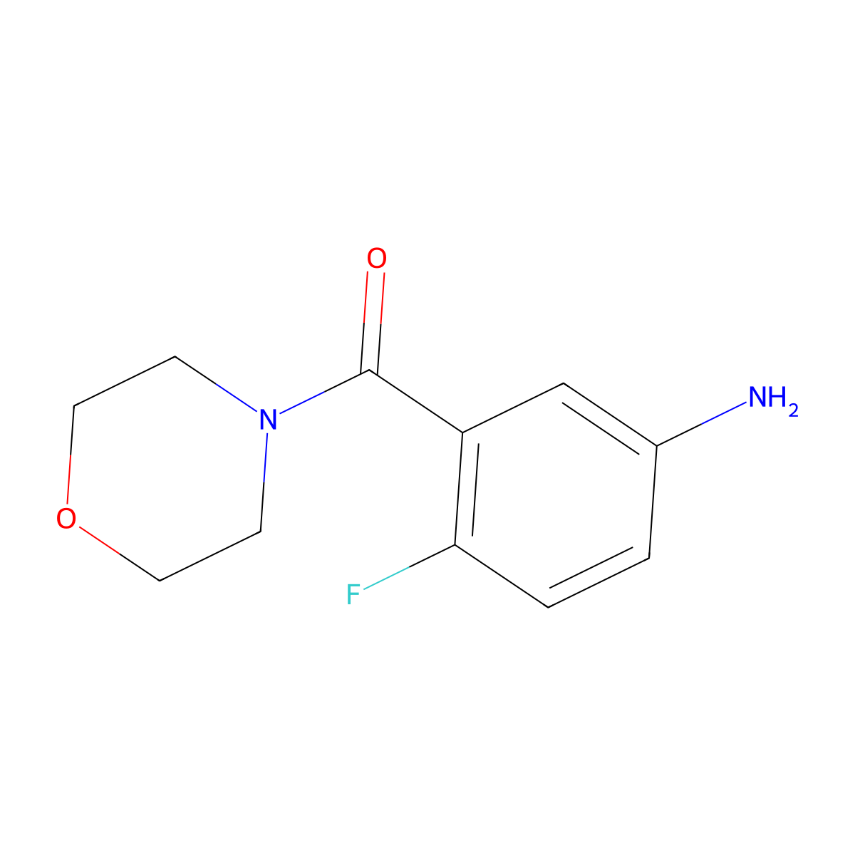 (5-Amino-2-fluorophenyl)(morpholino)methanone molecular structure, CAS 752243-42-8