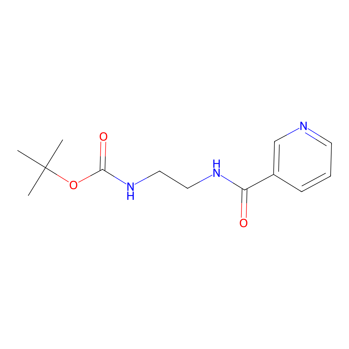 Tert-butyl 2-(nicotinamido)ethylcarbamate molecular structure, CAS 752243-83-7