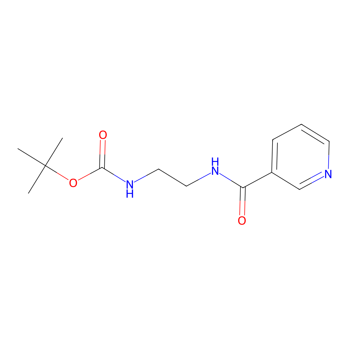Tert-butyl 2-(nicotinamido)ethylcarbamate molecular structure, CAS 752243-83-7
