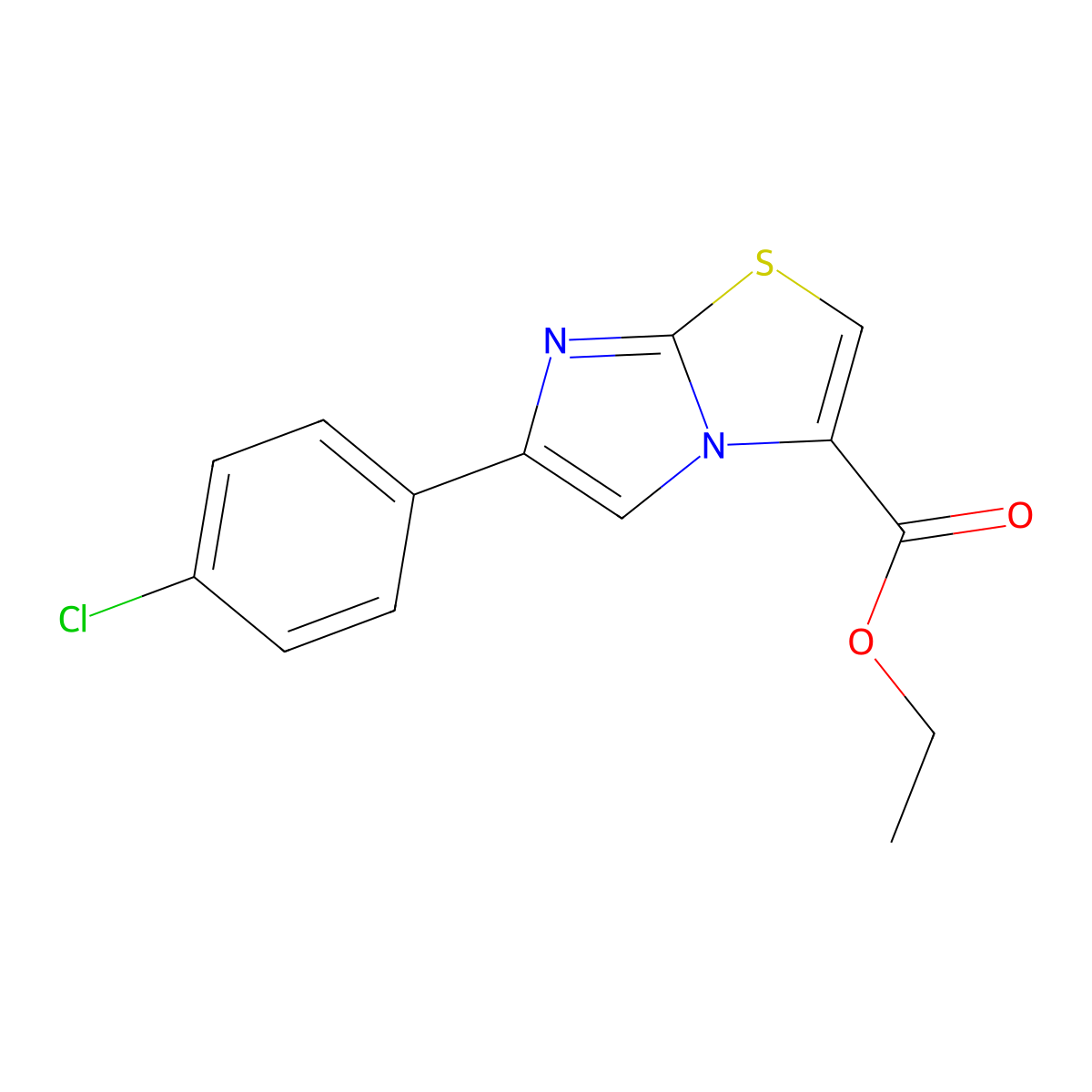 Ethyl 6-(4-chlorophenyl)imidazo[2,1-B][1,3]thiazole-3-carboxylate molecular structure, CAS 752244-20-5
