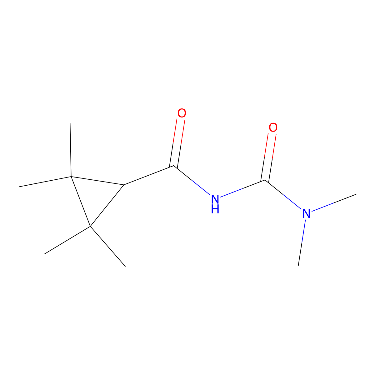 3,3-Dimethyl-1-(2,2,3,3-tetramethylcyclopropanecarbonyl)urea molecular structure, CAS 752250-15-0