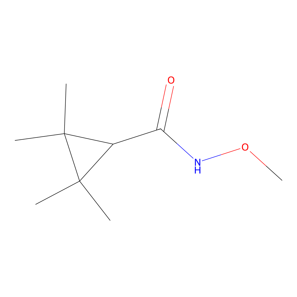 n-Methoxy-2,2,3,3-tetramethylcyclopropanecarboxamide molecular structure, CAS 752250-21-8
