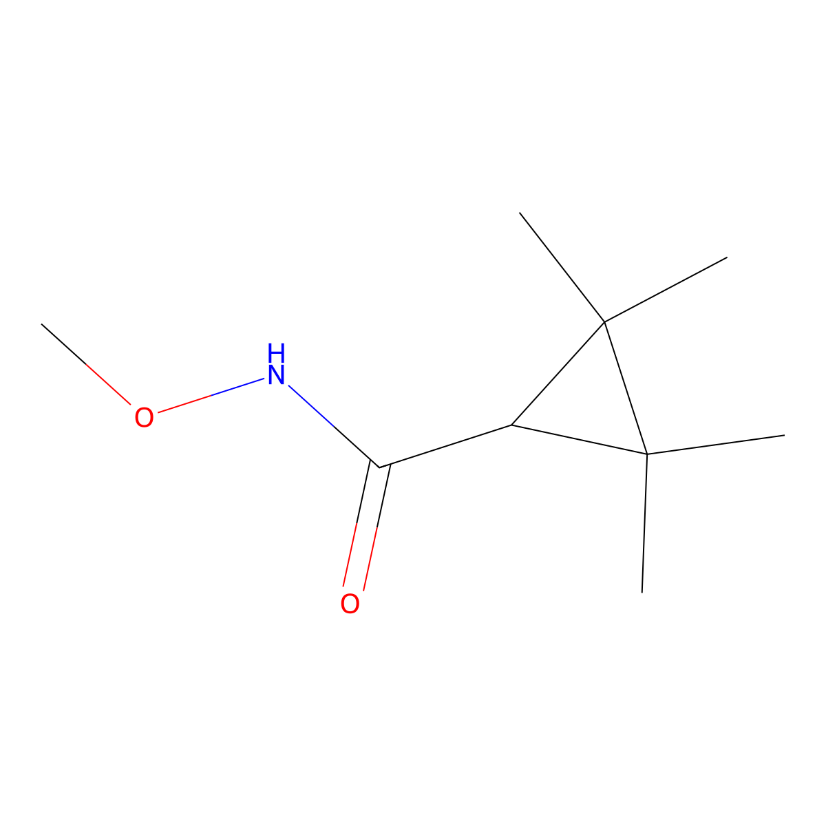 n-Methoxy-2,2,3,3-tetramethylcyclopropanecarboxamide molecular structure, CAS 752250-21-8