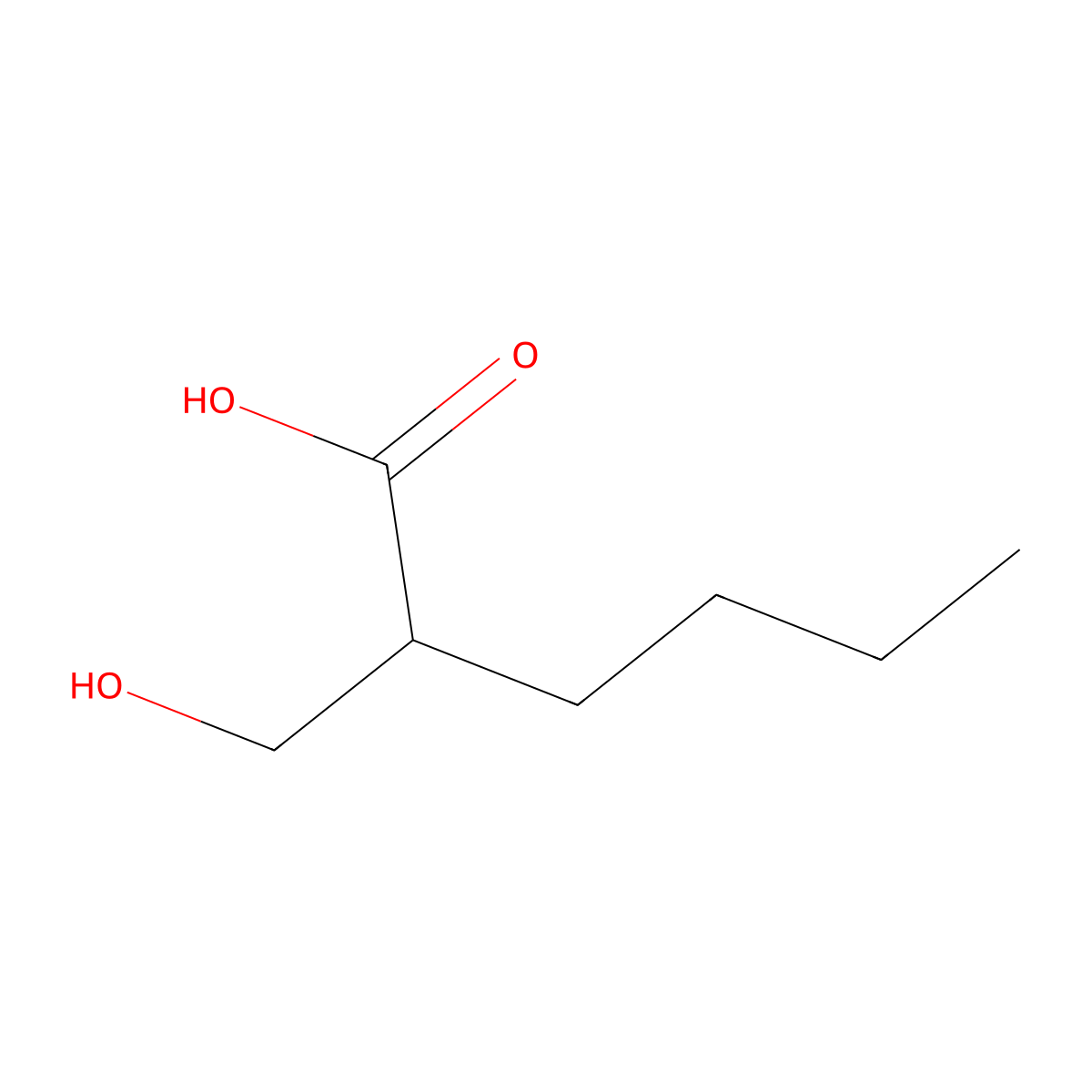 (S)-2-Hydroxymethyl-hexanoic acid molecular structure, CAS 752258-16-5