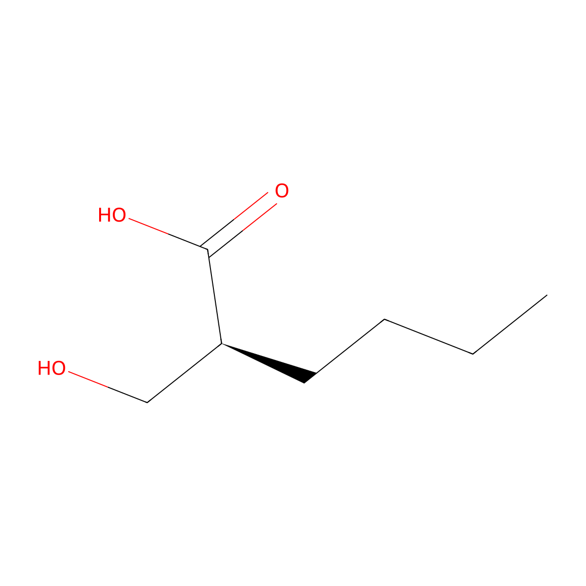 (S)-2-Hydroxymethyl-hexanoic acid molecular structure, CAS 752258-16-5