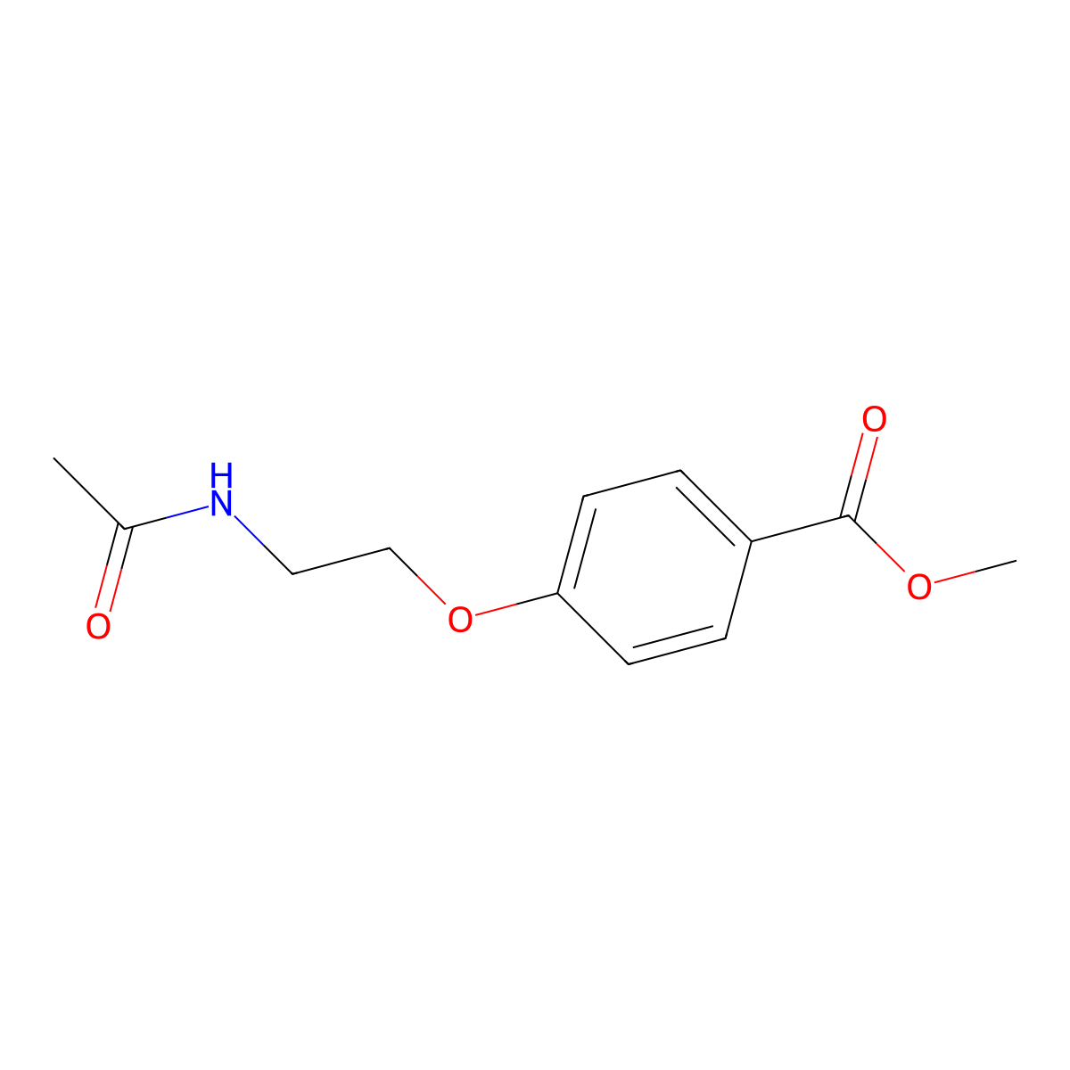 Methyl 4-[2-(acetylamino)ethoxy]benzoate molecular structure, CAS 75226-58-3