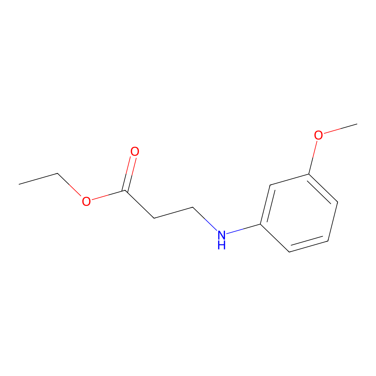 Ethyl 3-[(3-methoxyphenyl)amino]propanoate molecular structure, CAS 75227-24-6