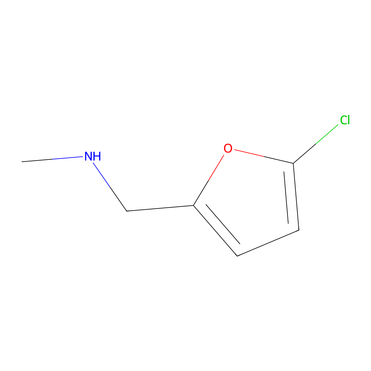 [(5-Chlorofuran-2-yl)methyl](methyl)amine molecular structure, CAS 75229-18-4