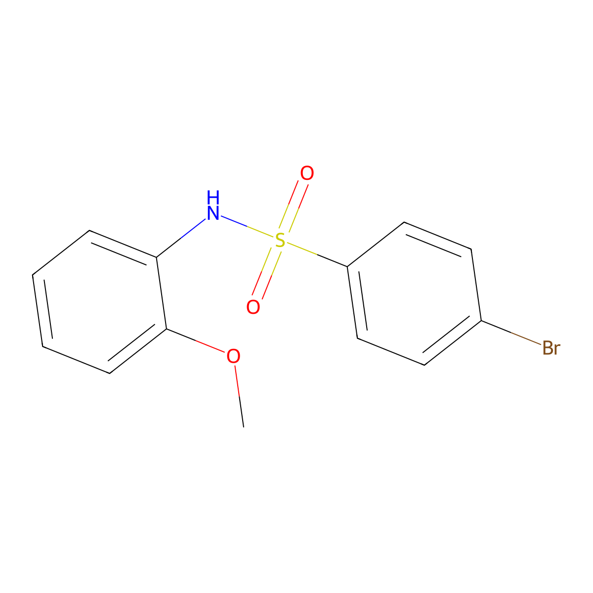 4-bromo-N-(2-methoxyphenyl)benzenesulfonamide molecular structure, CAS 7523-00-4