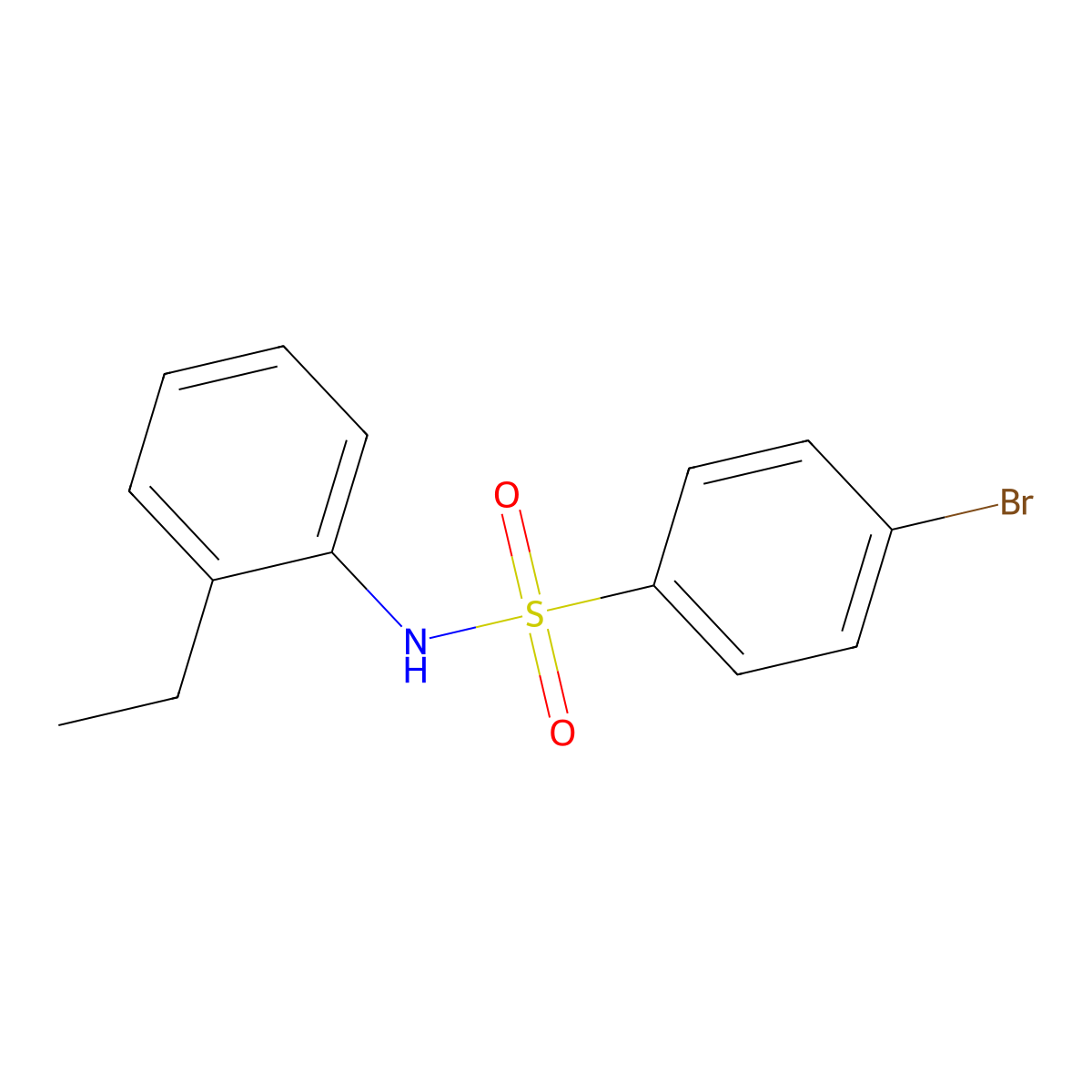 4-bromo-N-(2-ethylphenyl)benzenesulfonamide molecular structure, CAS 7523-01-5