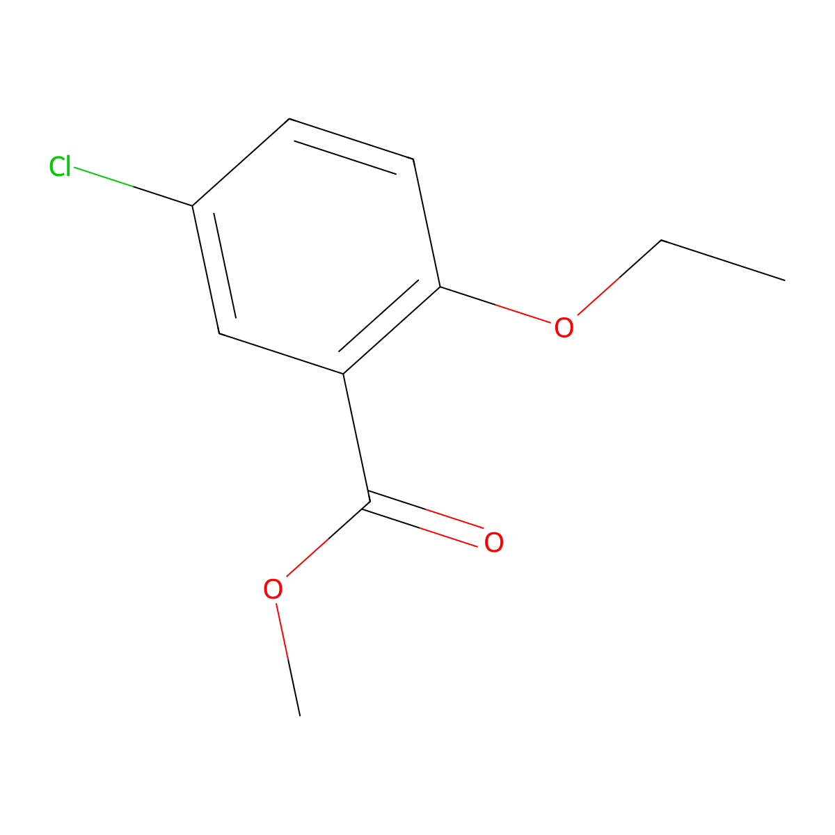 Methyl 5-chloro-2-ethoxybenzoate molecular structure, CAS 75230-37-4