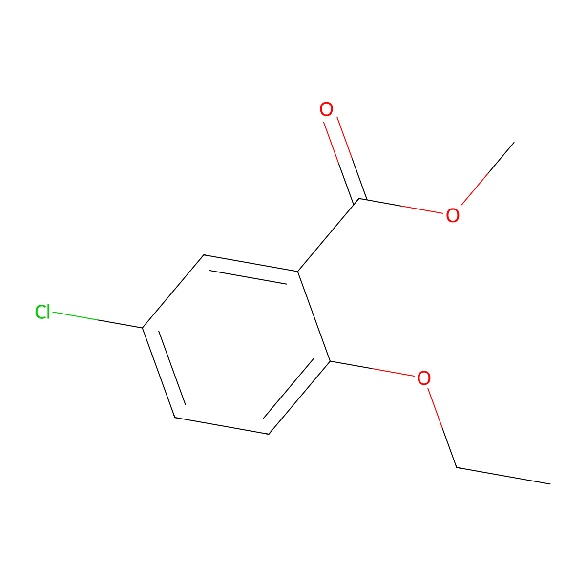 Methyl 5-chloro-2-ethoxybenzoate molecular structure, CAS 75230-37-4