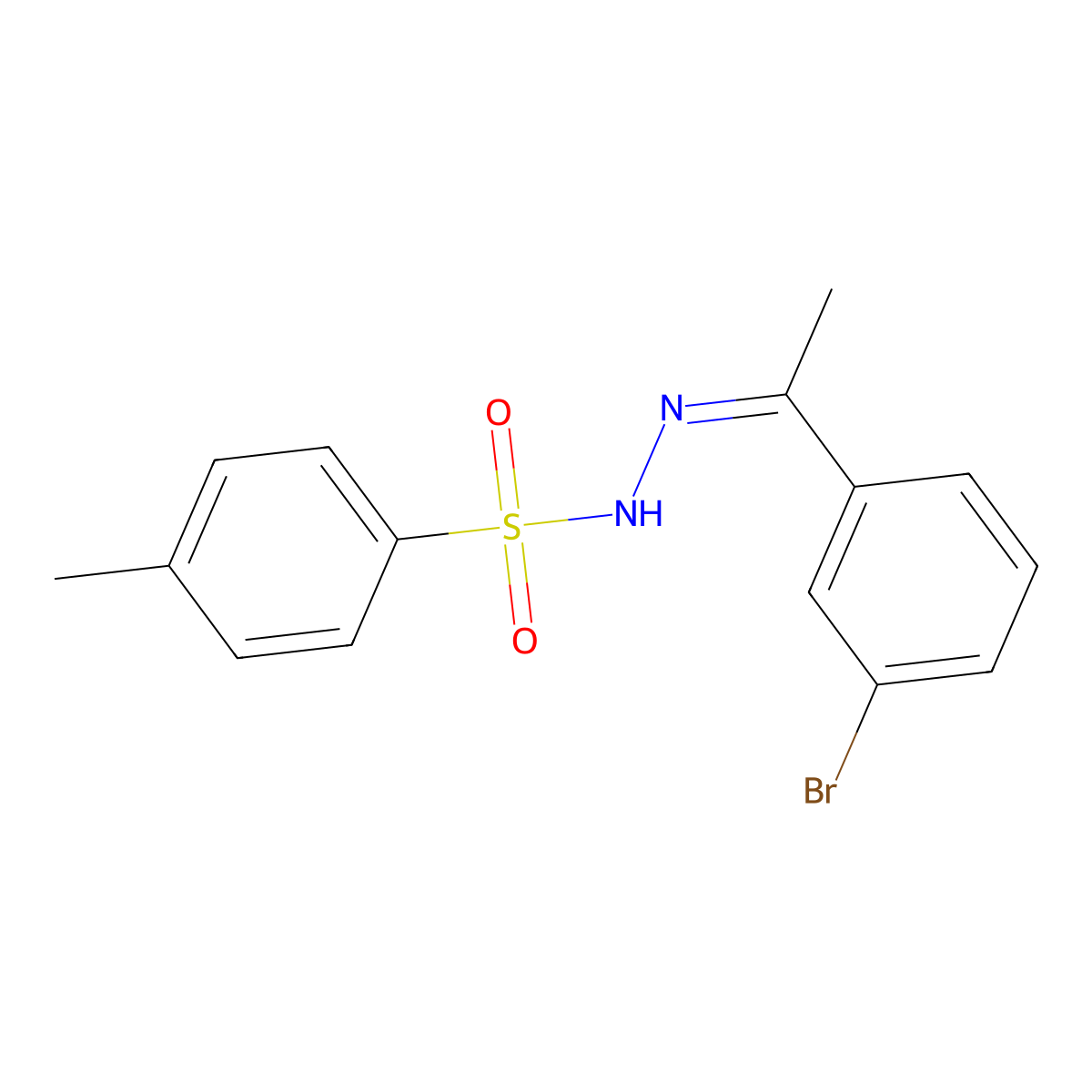 N-(1-(3-bromophenyl)ethylidene)-4-methylbenzenesulfonohydrazide molecular structure, CAS 75230-52-3