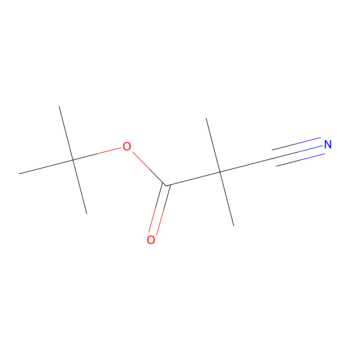Tert-butyl 2-cyano-2,2-dimethylacetate molecular structure, CAS 75235-66-4