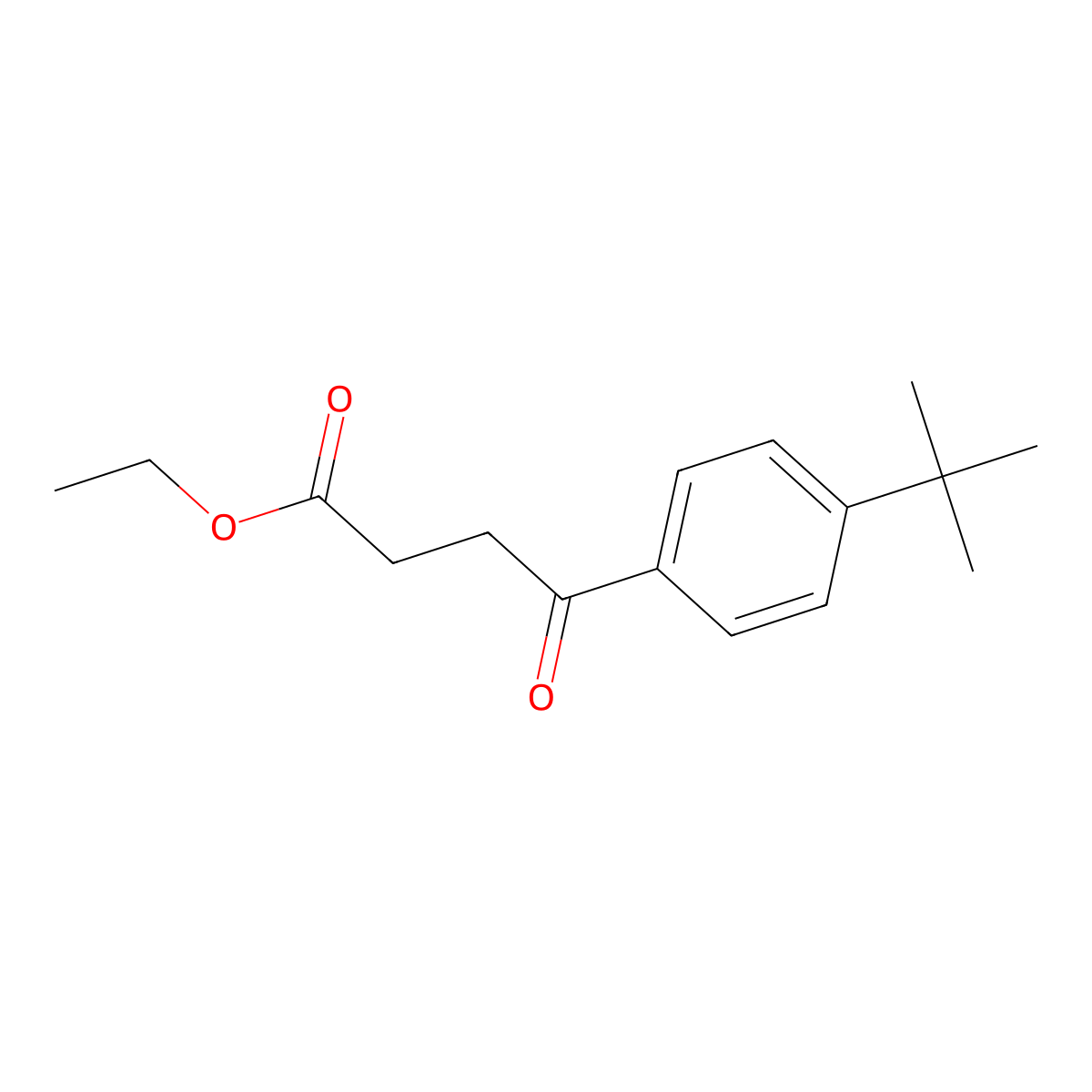 Ethyl 4-(4-T-butylphenyl)-4-oxobutyrate molecular structure, CAS 75237-09-1